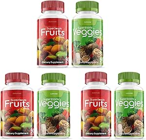 90 Capsules Chaque bouteille 540 Capsules superfoods Veggies Verts et Rouges Fruits Triple Pack