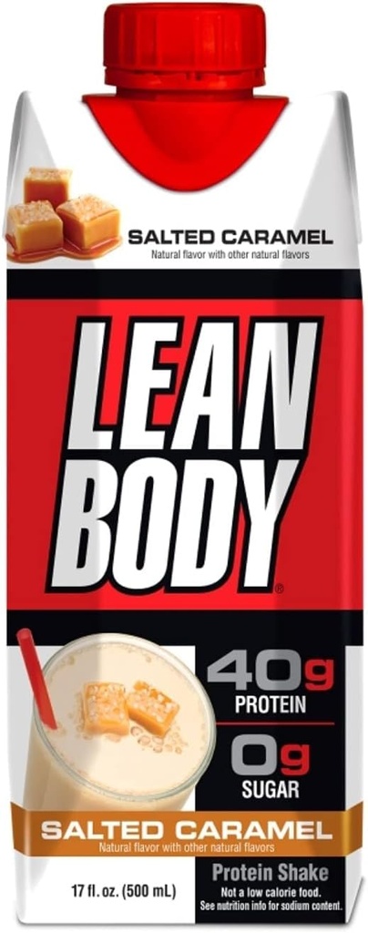 LABRADA Lean Body Ready-to-Drink Bottle, Salted Caramel, 12 Count