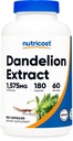 Nutricost Dandelion Extract 180 Capsules for 60 Servings Per Bottle - Vegan, GMO Free and Gluten Free