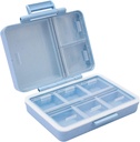 Boitier de poche pour organisateur de pilules de voyage, 9 compartiments Boitier quotidien de pilules pour l'huile de vitamine, de poisson et de suppléments