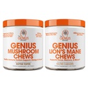 Genius Mushroom - Plant-Based Supplement for Immune, Focus & Energy Support + Genius Lion's Mane Soft Chews Supplement