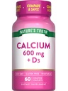 Nature's Truth Calcium 600 mg with Vitamin D3 | Coated Caplets | Calcium Carbonate | Vegetarian, Non-GMO & Gluten Free Supplement