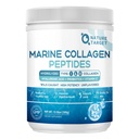 NATURE TARGET Poudre de peptides de collagène marin - Collagène de type I et III avec probiotiques, vitamine C et acide hyaluronique pour la peau, les cheveux, les ongles, les poissons sauvages et la viande de boeuf, 35 portions