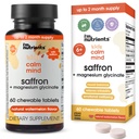 I’m Nutrients Calm Mind | Saffron Supplements for Kids | Nervous System Support | Kids Magnesium | Vitamin B6 | Zinc | Naturally Flavored | No Artificial Ingredients | 60 Chewable Tablets