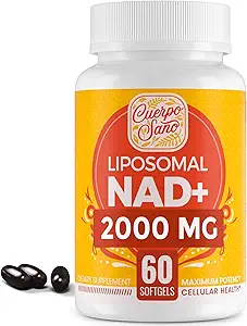 Supplément NAD 2000 MG, NAD+ liposomique avec une absorption élevée, plus efficace que le riboside de Nicotinamide, supplément de stimulation pur et plus, la défense du vieillissement, le métabolisme et les cellules, 240 softgels