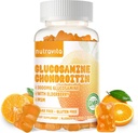 Nutravita Glucosamine Chondritine Gommies avec MSM & Elderberry Extra Strength - Soutien articulaire, Supplément de soutien immunitaire antioxydant pour adultes, hommes et femmes.60 Orange Chews