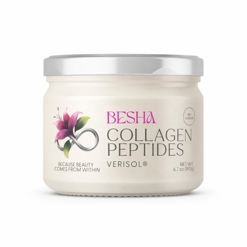 Besha Verisol® Collagen Peptides Made in Germany – 2-Month Supply – Natural Flavor Skin, Hair, Nail & Joint Support