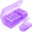 AUVON XL Weekly Pill Organizer 2 fois par jour, AM PM Pill Case avec une grande ouverture à l'usage facile, Pill Box 7 Day Travel Organisateur de médicaments pour les médicaments, vitamines, huiles de poisson, suppléments