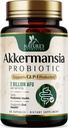 Akkermansia Probiotique Supplément pour les femmes et les hommes, Akkermansia Muciniphila GLP 1 Probiotiques avec prébiotique, 2 Million d'AFU, Digestif naturel, Gut Health, & GLP 1 Support de production, 60 Capsules