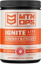MTN OPS Ignite Lite Energy Drink Powder Gluten Free Nitric Oxide Complement Drink Mix, L Arginine, L Citrulline, Caféine et Nootropic Sugar Drink Free Mix, 45 portions, Citrus rose