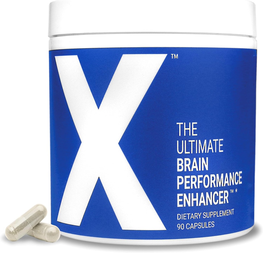 X - Enhancer ultime de la performance cérébrale — Capsule de supplément de cerveau le plus puissant au monde - Augmenter la concentration, l'énergie, la mémoire, la concentration, la productivité - soutenu par la science - Nootropic Stack