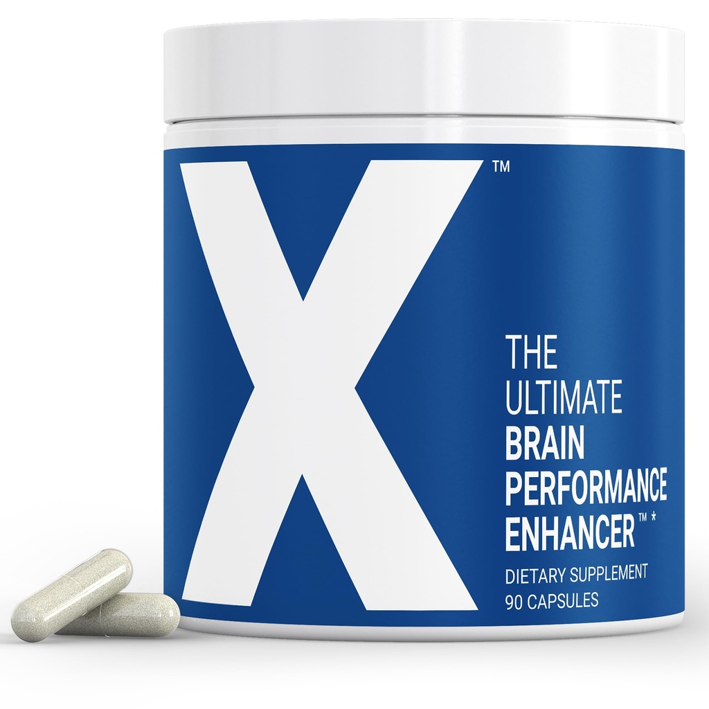 X - Enhancer ultime de la performance cérébrale — Capsule de supplément de cerveau le plus puissant au monde - Augmenter la concentration, l'énergie, la mémoire, la concentration, la productivité - soutenu par la science - Nootropic Stack