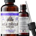 Milk Thistle Root Liquid Extract – Organic Milk Thistle Tincture – Alcohol-Free Herbal Supplement – Natural Silybum Marianum Drops – Non-GMO, 2 fl oz