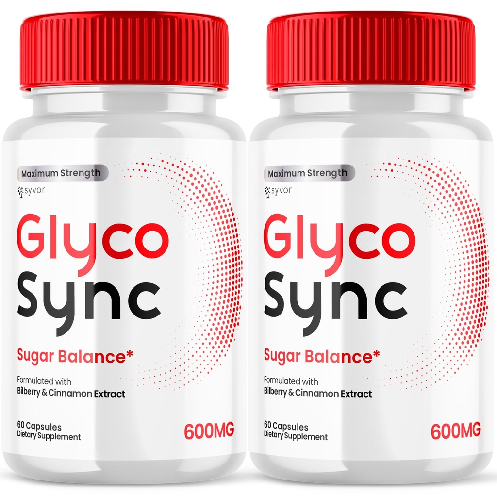 (2 Pack) Glyco Sync Capsules, Official Glyco Sync Balance Pills with All Natural Ingredients, Advanced Formula GlycoSync Joint Health and Wellness Support Max Strength for Men & Women (120 Capsules)