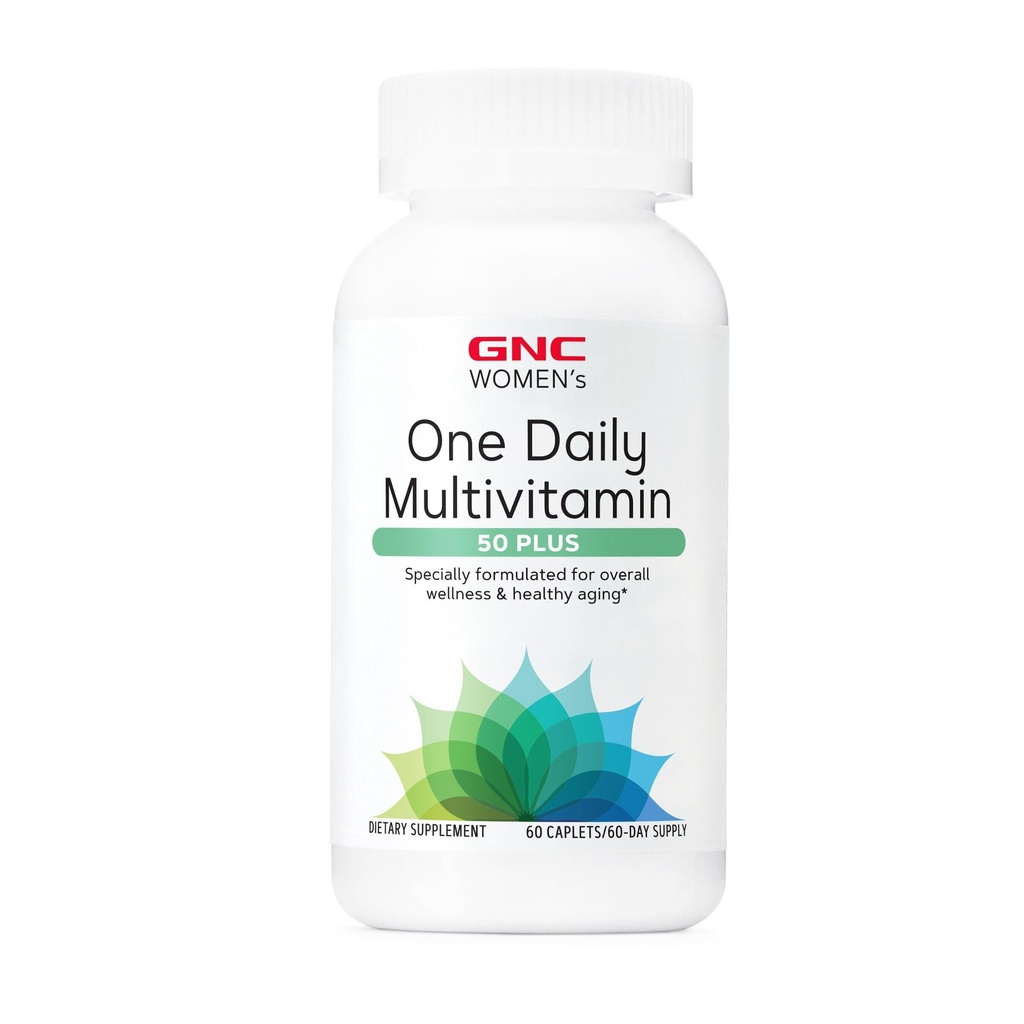 GNC Women's 50 Plus One Daily Multivitamin, Supports Overall Wellness and Healthy Aging, 60 Count