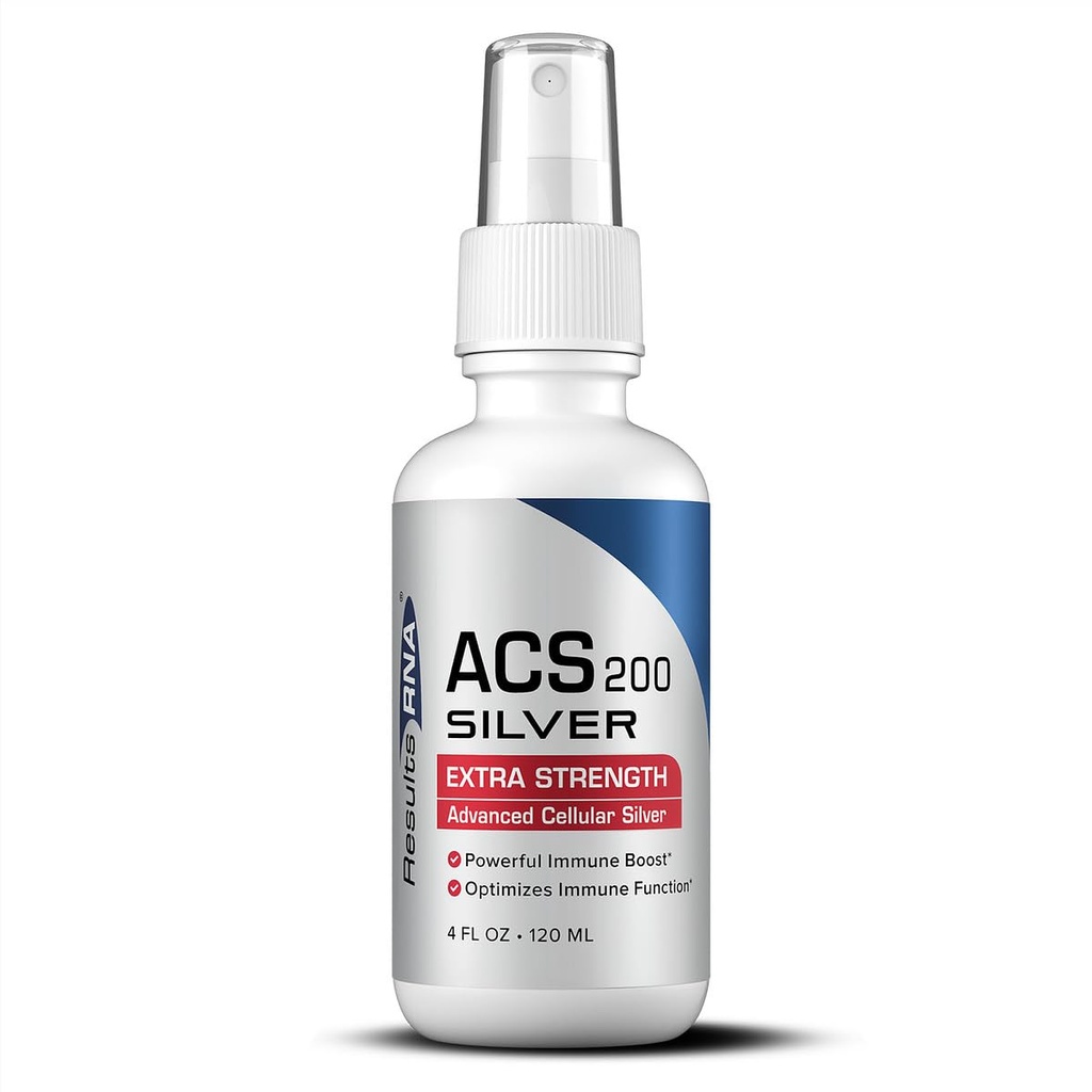 Results RNA ACS 200 Silver Extra Strength Immune System Support – 4 oz, 60-Day Supply – Advanced Cellular Colloidal Silver Supercharges Your Immune System