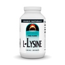 Source Naturals L-Lysine sans forme, 1000 mg - Supplément Acid Amino supporte la formation d'énergie et le collagène - 200 comprimés