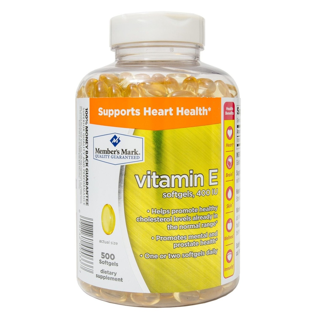 Les membres marquent la vitamine E 400 UI complément alimentaire (500 ct.)