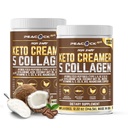 Collagen Keto Creamer Powder, Coconut MCT, Peptides, Unflavored, Hydrolyzed, B12, Magnesium (24.44 Ounces (Pack of 2))