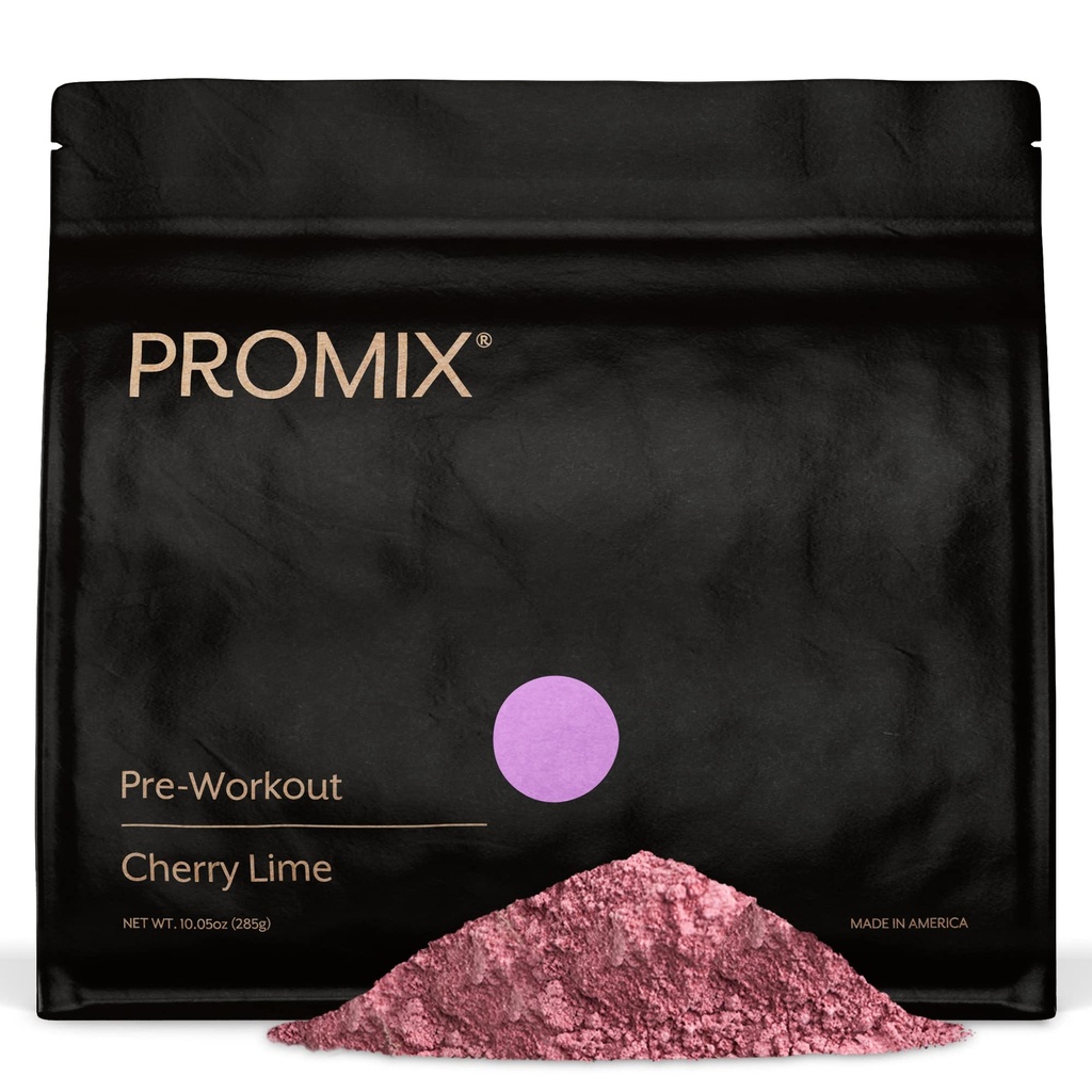 ProMix Nutrition poudre pré-entraînement, chaux de cerise - Maximiser la concentration et la performance - Aide le gain musculaire, l'endurance - Vitamine B12, caféine, bêta-alanine et L-tyrsosine - 30 portions (paquet de 1)