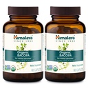Himalaya Bacopa Monnieri Supplément à base de plantes nootropiques, alerte mentale, soutient le calme, la mémoire, la cognition, USDA Organique, non-OGM, 750 mg, 60 Caplets à base de plantes, 2 Pack, 120 Jours d'approvisionnement