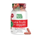 FeelGood Superfoods 1000mg Capsules de soutien immunitaire fabriquées avec 25 fruits et légumes biologiques, des stimulants d'immunité forts avec des vitamines A, C, D3 et Zinc, 60 Compte
