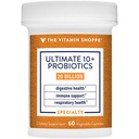 The Vitamin Shoppe Ultimate 10+ Probiotics 20 Billion CFU - 10 Probiotic Strains for Digestive Health, Immune & Gut Support (60 Vegetable Capsule)