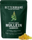 Betterbrand Mullein Gummies for Lungs – 1000mg Herbal Supplement for Lung Detox & Respiratory Support – Pear Flavor Chewable Breatheasy Gummy – 30 Day Supply