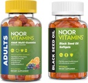 Noor Vitamines Multivitamine adulte Gommy et Black Seed Oil Bundle