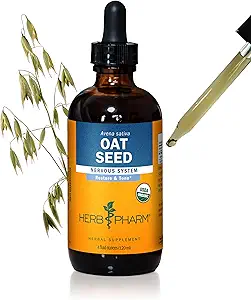 Herb Pharm Certified Organic Oat Seed Liquide Extract for Nervous System Support - 4 Once