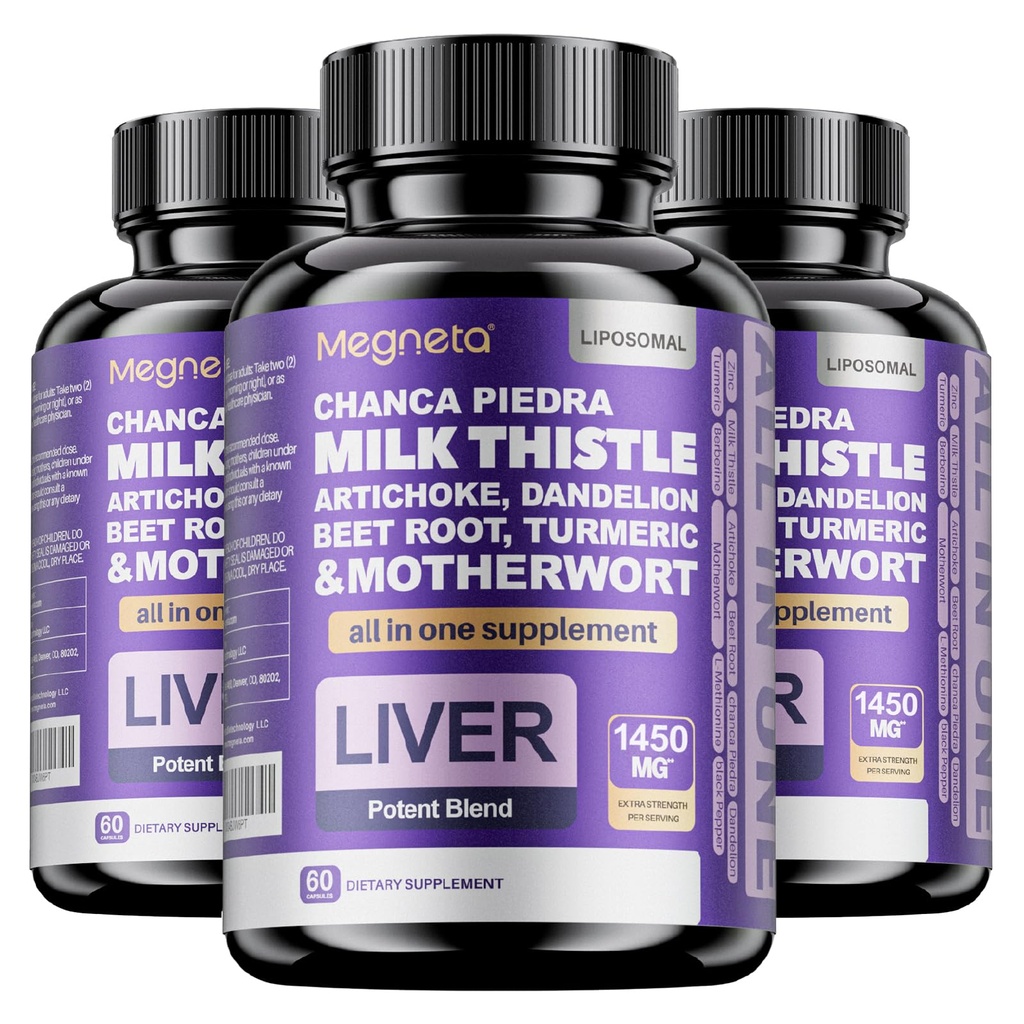 Milk Thistle Supplement, Supports Liver Health and Detox, Vegan, Made in USA (180 Capsules)