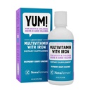 NovaFerrum Yum 16 Fl Oz | Multivitamin with Iron for Ages 4 & Up | Gluten Free Certified | Sugar Free | Raspberry Grape
