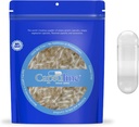 Capsuline Taille 000 - Effacer Capsules Vegan vides - 1000 Compte - Capsules de pilules vides Veggie - Garniture de capsules végétales bricolées - Bouchons vides - Certifiés kasher et halal - Non certifié OGM