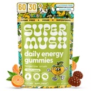 Gommies de champignons de l'énergie - Supplément de la Manille de Lions bio avec Cordyceps, Rhodiola, L-Theanine, Maca - Vegan & sans sucre - Énergie, Focus, Stamine, Réduction du stress - 60 Gommies (30 portions)