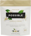 Poudre de protéines Vanille - 20g de mélange végétalien de protéines à base végétale - non-OGM, non laitiers, sans gluten - 3,5g de BCAA - 9 acides aminés essentiels - approvisionnement de 15 jours - 1 sac, 15 portions