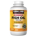 Kirkland Signature Huile naturelle de poisson 1000 mg avec 300 mg Oméga-3 - 400 ct (paquet de 2)