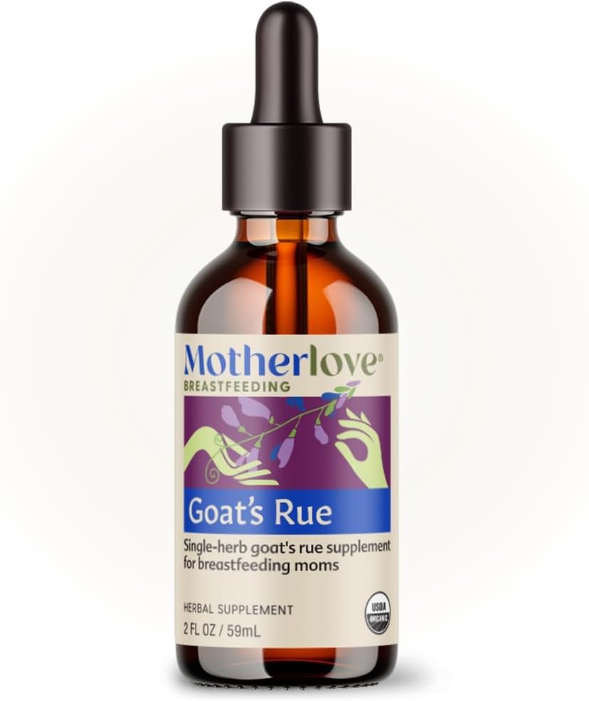 Motherlove Goat’s Rue (2 Ounce Tincture) Lactation Supplement for Breast Tissue Development & Breast Milk Supply Optimization—USDA Certified Organic, Vegan, Kosher, Soy-Free