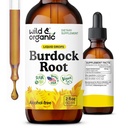 Wild & Organic Burdock Root Extract Drops - Detox, Antioxidant & Lymphatic Support - Liquid Burdock Root Supplement - Add to Tea Tincture - Arctium Lappa Herb - Vegan, Sugar & Alcohol-Free - 2 fl oz