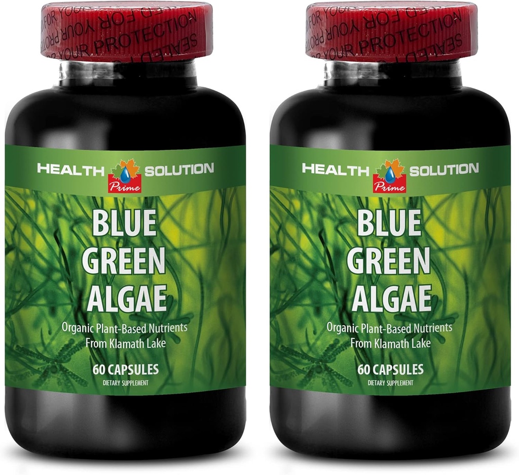 Klamath Blue Green Algae Capsules - Blue Green Algae - Boost The Immune System - Blue Green Algae - Supplément Blue Green Algae - Supplément Immune Support - Immune Booster - Blue Algae - 2B 60 Caps