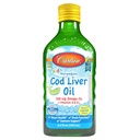 Carlson - Huile de foie de morue pour enfant, 550 mg Oméga-3s, Vitamines A & D3, Norvégien sauvage, Citron, 250 mL