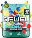 G Fuel Tropical Rain Energy Drink Poudre, Pré-entraînement Mélange de caféine pour le jeu, sans sucre Amino Focus, Vitamine + Antioxydants, 9.8oz (Fruit Medley, 40 portions)