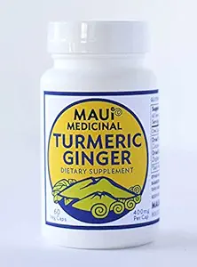Gingembre curcuma 90 Capsules Veggie 400mg par Capsule (Organically Grown) USA