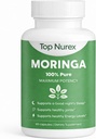 Moringa Capsules, Sustained Energy, Immune Support & Digestive Wellness, Natural Green Superfood Supplement, Vegan, Non-GMO 60 Capsules