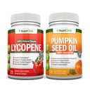 NutriONNE Huile de graines de citrouille Softgels Capsules de lycopène Combo - Soutien ciblé pour la santé de la prostate et de l'urine