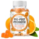 Gommies probiotiques et postbiotiques prébiotiques pour femmes Hommes et enfants Enfants - Haute puissance 5 milliards UFC - Sans sucre et sans gluten