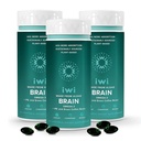 iwi life Cerveau Omega-3, 180 Softgels (90 portions), Algae Omega-3 à base végétale végétalienne avec EPA + DHA, Focus, Mémoire et Mood Support Supplément alimentaire, Krill & Fish Oil Alternative, Pas d'après-goût de poisson