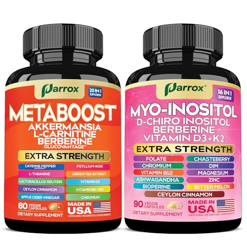 Myo-Inositol & Metaboost Bundle – 16-in-1 Hormonal Balance Complex & 20-in-1 Plant-Based Metaboost with Berberine, DIM, Probiotics, Magnesium, Ashwagandha
