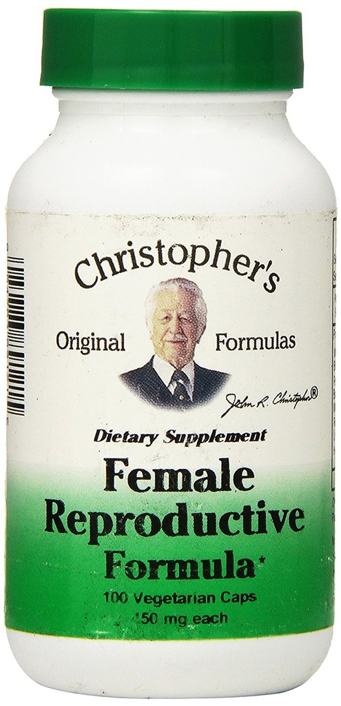 Christopher's Original Formulas Female Reproductive Formula – 100 Vegetarian Capsules – Herbal Blend for Women - Pack of 2
