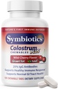 Symbiotiques Colostrum 120ct Chewables Plus - Immunity Support for Adult & Kids - Lactoferrine Supplement & Colostrum Protein - Supports Digestion & Gut - 25% lgG Antibodies, sans gluten - Cerise sauvage