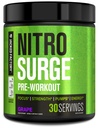 Jacked Factory NITROSURGE Pre Workout Supplement - Endless Energy, Instant Strength Gains, Clear Focus, Intense Pumps - Nitric Oxide Booster & Powerful Preworkout Energy Powder - 30 Servings, Grape